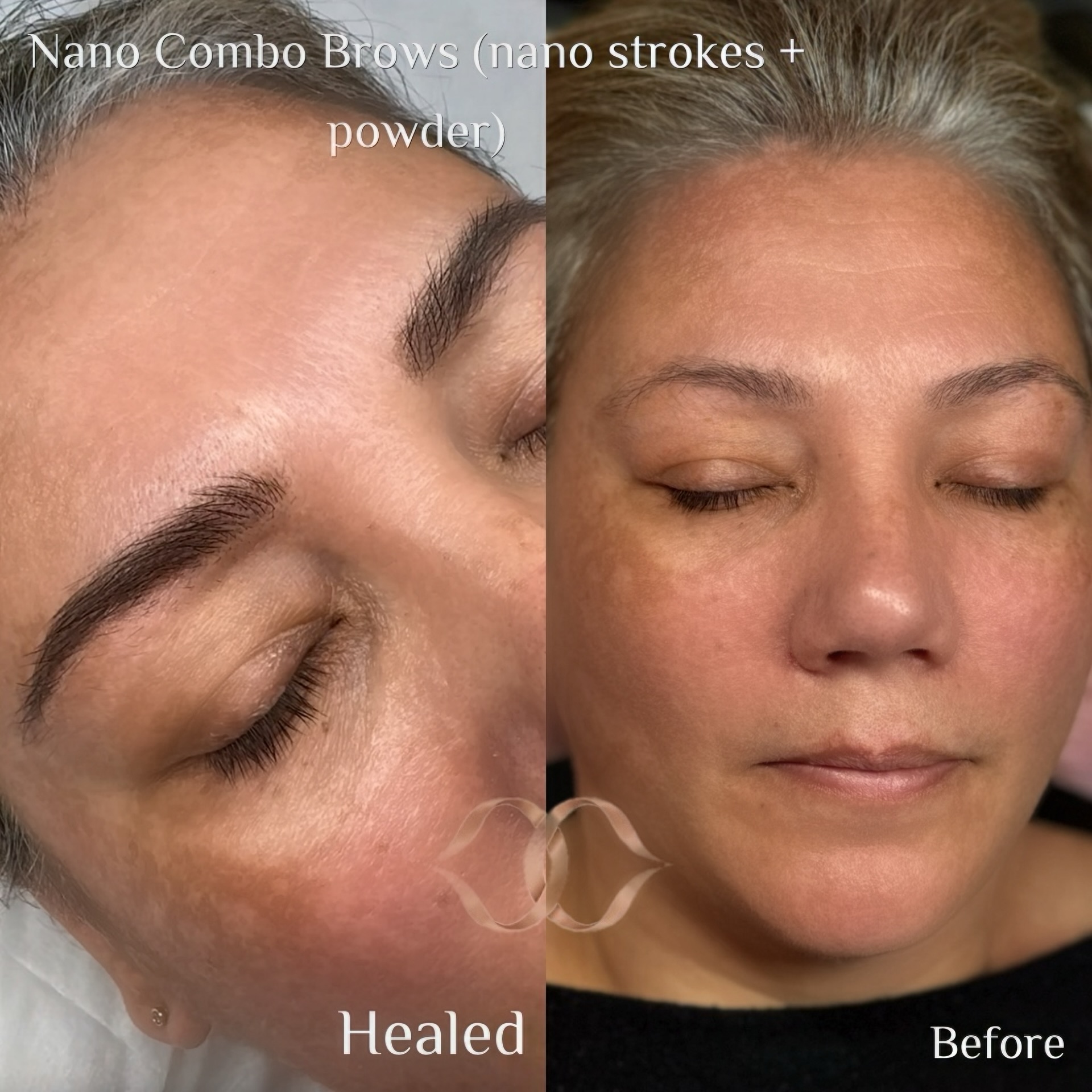 Best Nano Combo Brows before and after Maison Montclair